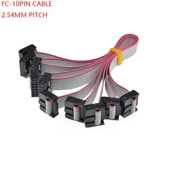 

10PCS FC-10p 20CM 2.54MM pitch JTAG AVR ISP DOWNLOAD CABLE 10P WIRE FOR DC3 IDC BOX HEADER 10PIN Gray Flat Ribbon Data Cable