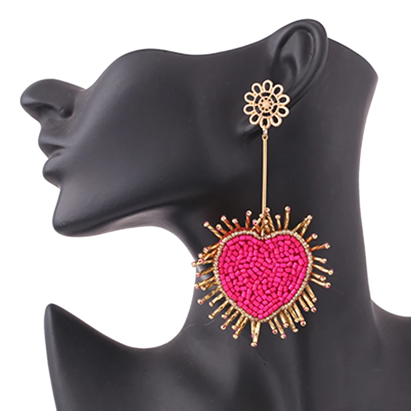 INS 2019 Blue Parrot Tassel Earrings for Women Crystal Bird Drop Earrings Long Fringed Dangle Earrings Wedding Jewelry Evil Eye Rhinestone Statement Earrings Gift for Mon Wife Friends Christmas Party Birthday boho