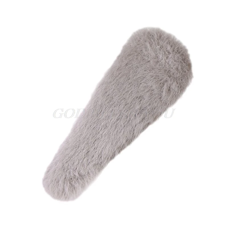 Korean Winter Fluffy Plush BB Hair Clip Women Styling Water Drop Snap Barrettes - Цвет: GY