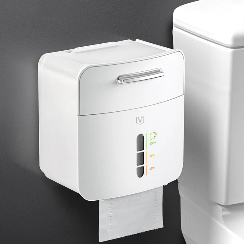 Wall Mounted Toilet Paper Holder Waterproof For Toilet Bathroom