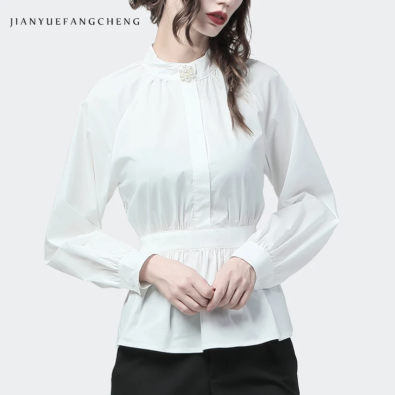 ladies white peplum top