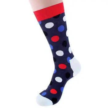 

1 Pair Men's Socks Colorful Dot Medium Stockings Fashion Socks For Men Men Cotton Tube Autumn Long Winter Stockings Casual Q2O6