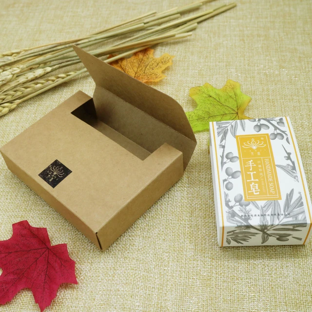 Free Stocked Sample Custom Logo Kraft Paper Soap Cardboard Packaging Box-DH2041