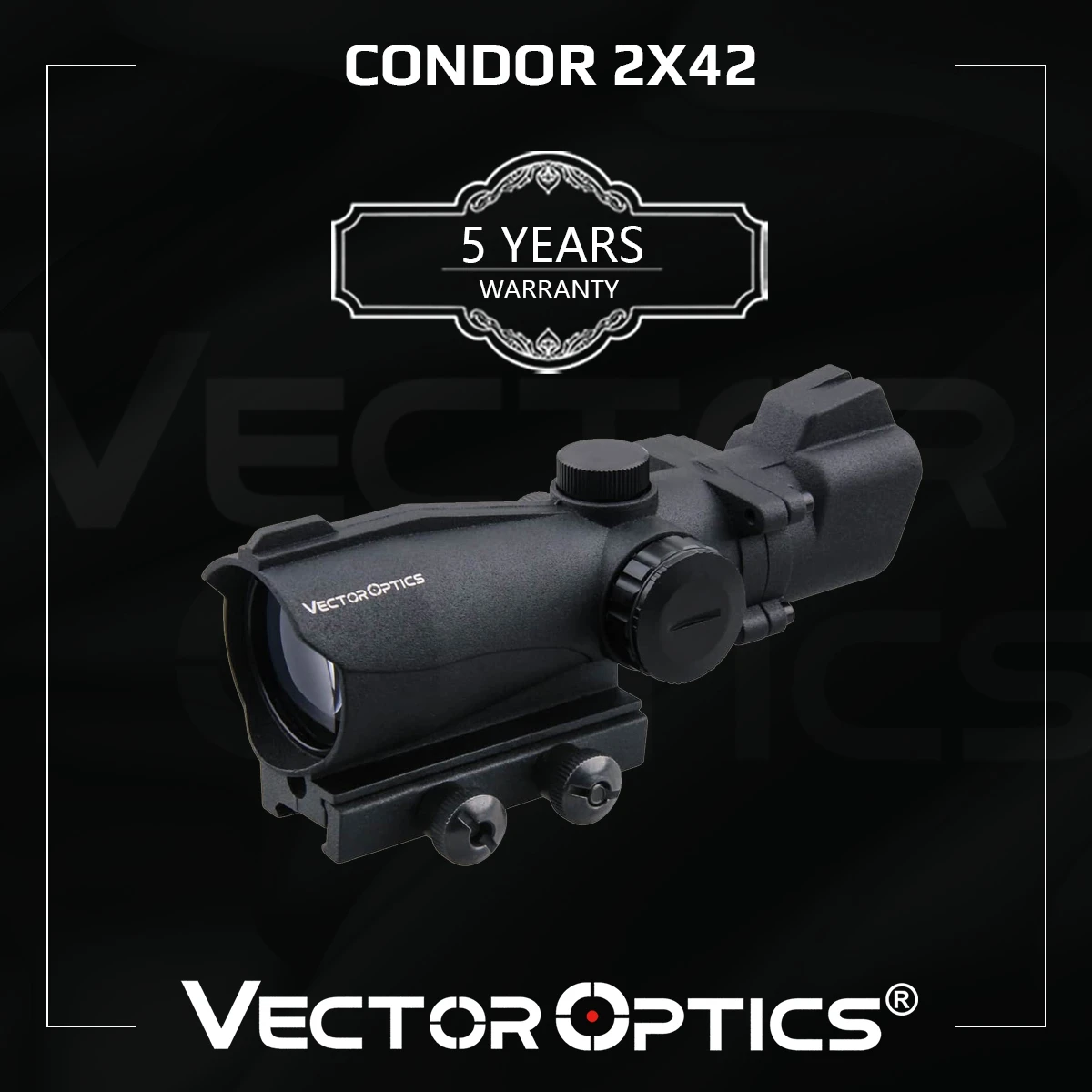 Vector Optics Tactical Condor 2x42 Green Red Dot Scope Weapon Sight