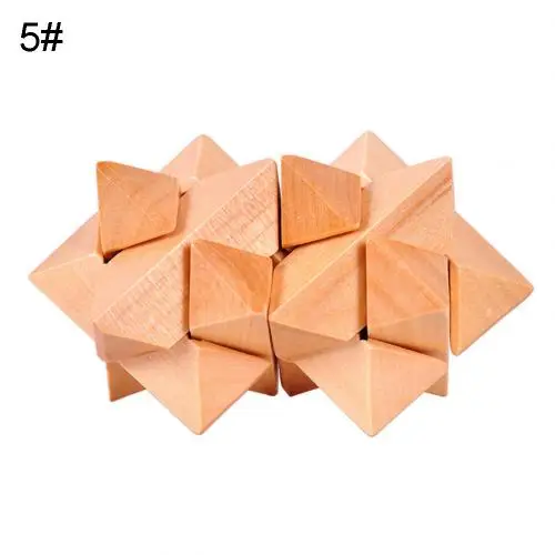 Китайская классическая 3D деревянная головоломка замок игрушки кубики Модель игры набор дизайн Головоломка Развивающие игрушки для взрослых детей - Цвет: 6 Stone