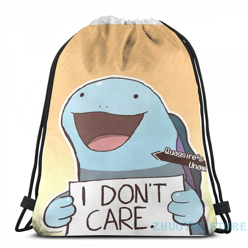 Забавный рюкзак с графическим принтом Quagsire I don't care Pokemon USB зарядка мужские