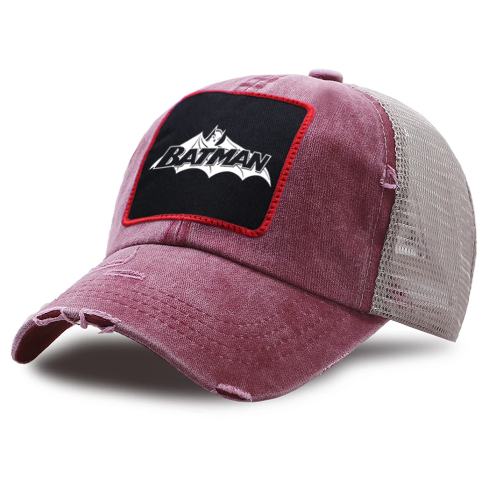 

Superhero Batman Breathable Mesh Baseball Caps Men Cool Snapback Hat Women Outdoor Sports Trucker Hat Unisex Cotton Baseball Cap