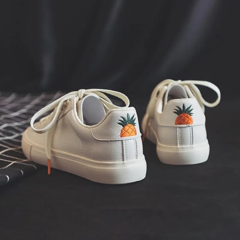 

INS Street Snap Small White Shoes Women's 2018 New Style Students Korean-style Versatile Base Flat Thorn Pineapple xiu ban Shoes