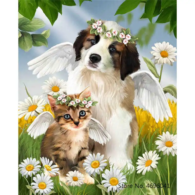 

Painting By Numbers Frameworks Coloring By Numbers Home Decor Pictures Animal Dog Decorations RSB8441