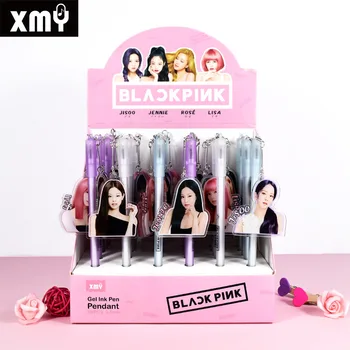 

Kpop Blackpink gel pen Creative LISA JISOO ROSE JENNIE Acrylic pendant 0.5mm black gel pen blackpink kpop