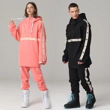 hooded jacket pants women ski suit outdoor men snow set sport female snowboard costume windproof male warm-up clothes man outfit
