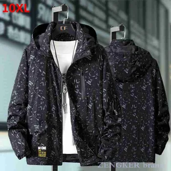 

Autumn detachable hat windbreaker men oversized casual tide long coat 150kg 10XL 9XL jacket mens bomber jackets