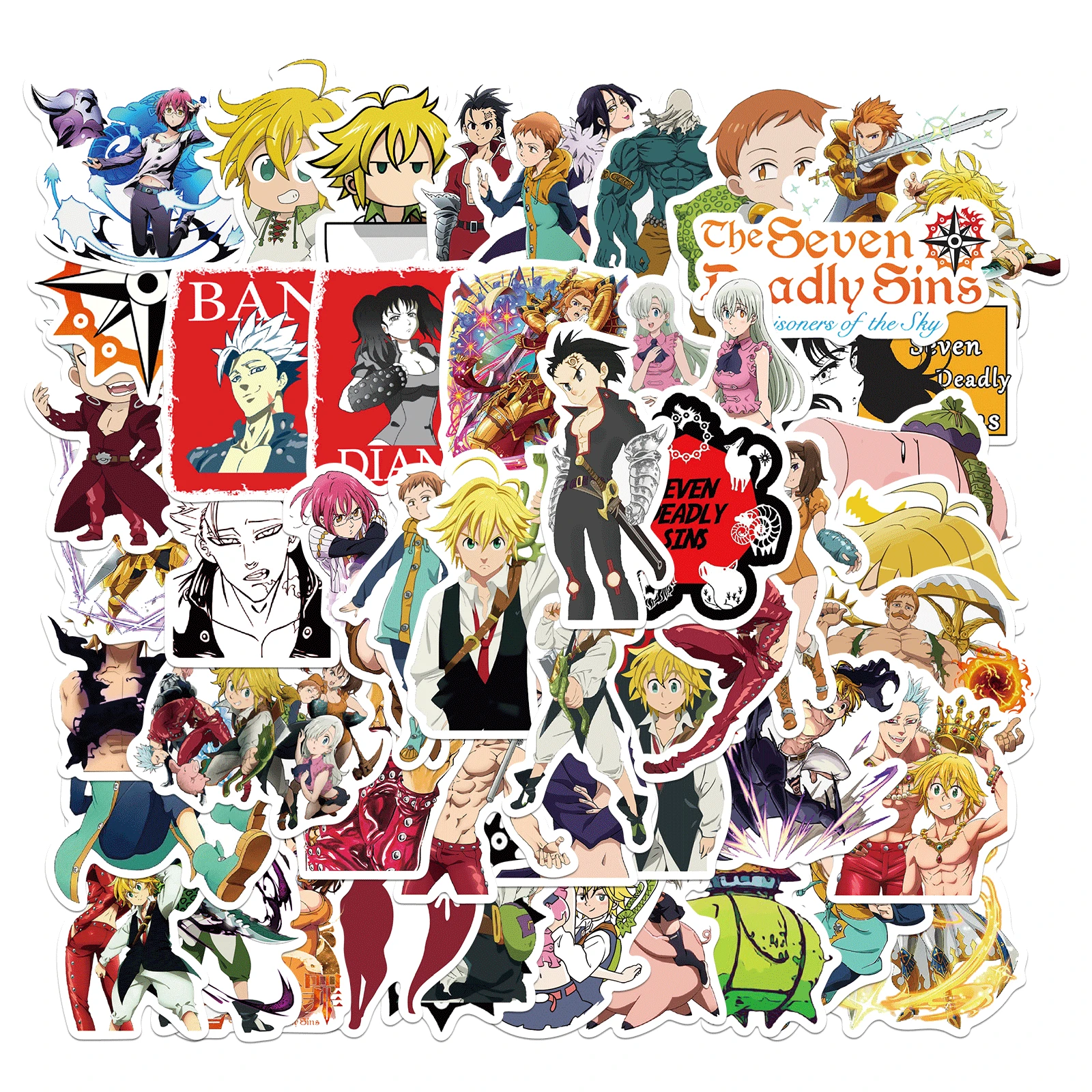 

10/50Pcs Anime The Seven Deadly Sins PVC Waterpoof Graffiti Stickers For Laptop Luggage Motorcycle Phone Skateboard Pegatinas