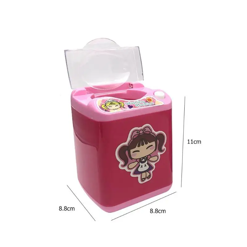 girl Rose Red Мини-моделирование электрическая стиральная машина игрушки макияж кисти Играть Дом девушка подарки профессионально и по выгодной цене - Цвет: girl Rose Red