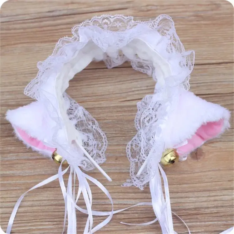Cosplay&ware Women Ruffles Lace Headband Plush Cat Ears Ribbon Bell Lolita Cosplay Hair Hoop -Zentai shop online H994be63204e6469592e659ac9bcdd04fL.jpg