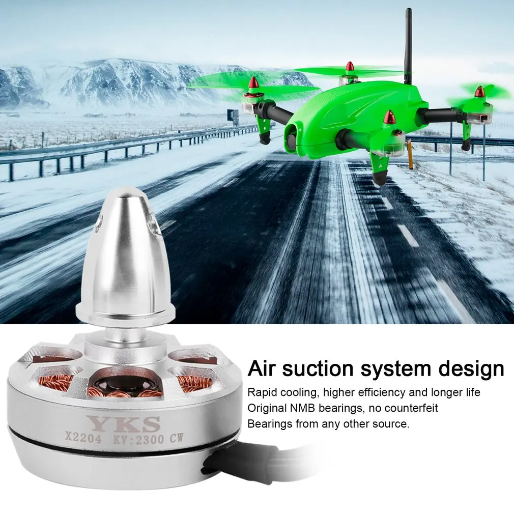 2204 KV2300 2204 KV230 легкий бесщеточный двигатель с ЧПУ Изысканная обработка для RC FPV 250 мини Квадрокоптер CW