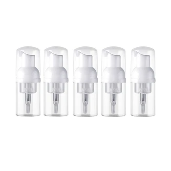 

5 Pack 30Ml Foaming Soap Dispenser Pump Bottle Set Makeup Containers Refillable Empty Clear Liquid Dispenser
