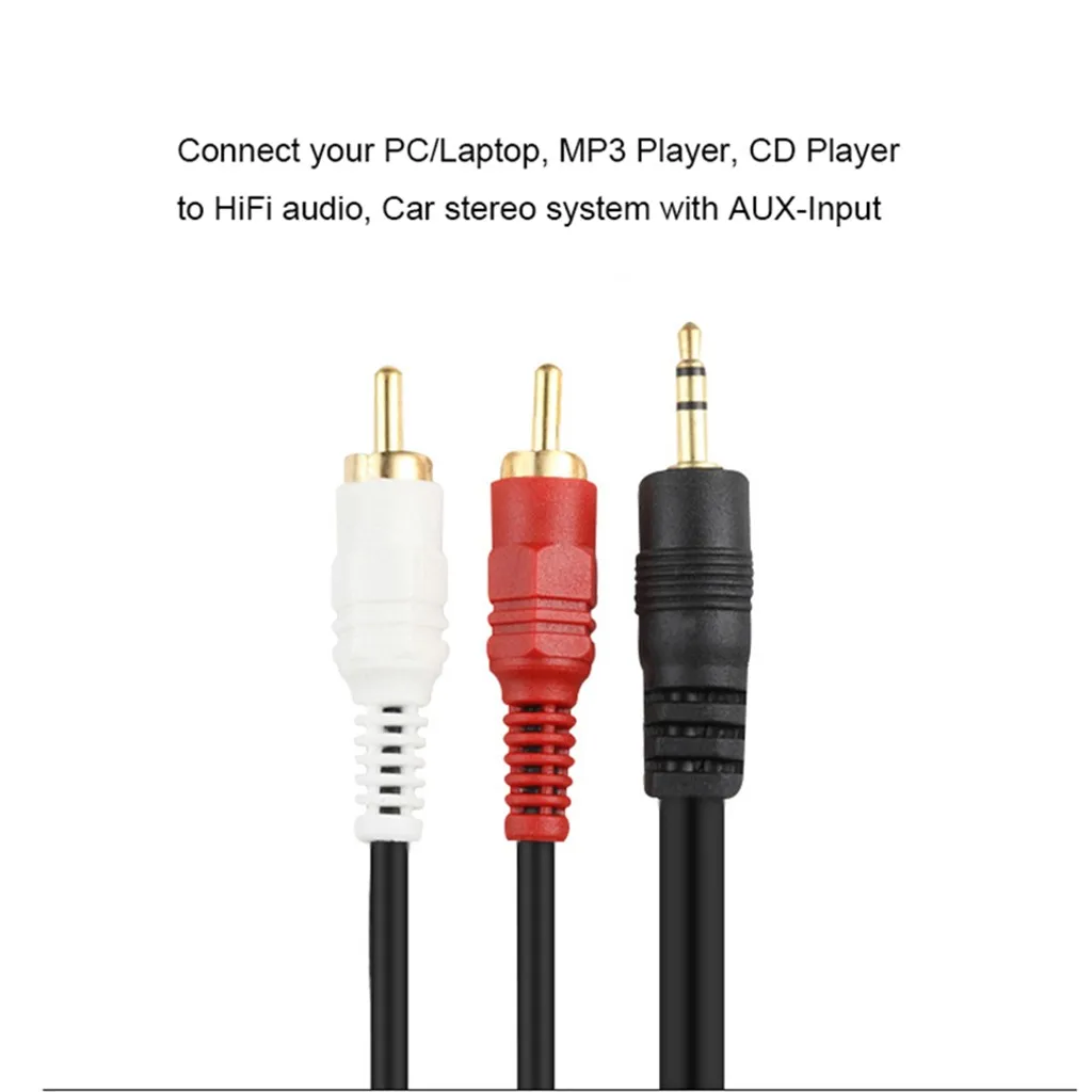 Mini Plug 3.5mm Jack to 2RCA Male Stereo Audio Cable Splitter extension Drop Shipping For Phone Headphone Speaker 1 order | Электроника