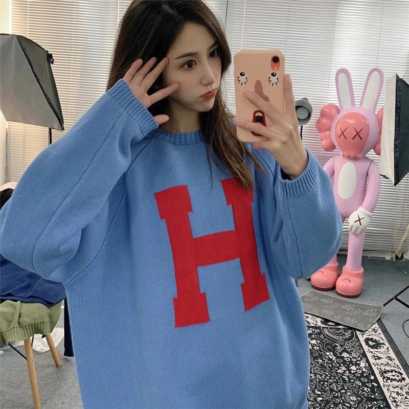 Human Made Sweater Men Women 1:1 Best Quality Cartoon Polar Bear Pattern Knit Sweatshirts Human Made Crewneck cardigan male