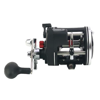 

12BB 3.8:1 Drum Wheel Fishing Reel with Line Counter Aluminum Alloy Fishing Trolling Reel Left Handed Reel Fishing Tackle