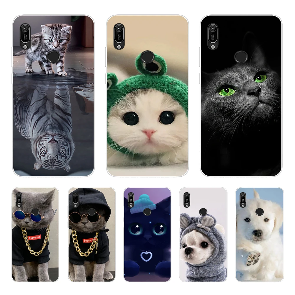 Per Honor 8A Custodia Huawei Honor 8A Prime Cover Silicone Tpu Cover Posteriore Su Huawei Honor 8A Jat-Lx1 Honor 8A Prime Jat-L41 Fiore