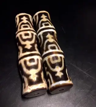 

For Only One Magic Power Tibetan Old Agate Precious Bottle Bamboo Shape dZi Bead Amulet Pendant