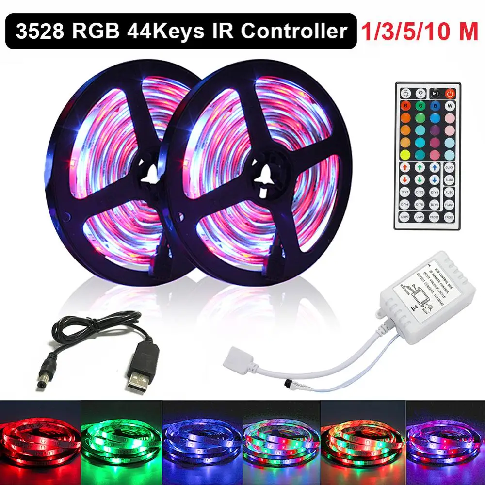 Светодиодные ленты светильник s RGB 3528 SMD гибкая лента светодиодный 5/ 10 м клейкие