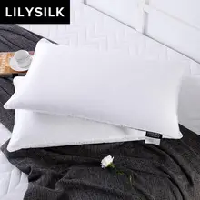 Lilysilk seda cheia travesseiro de algodão concha pura 100 seda travesseiro para dormir luxo natural casa têxtil frete grátis