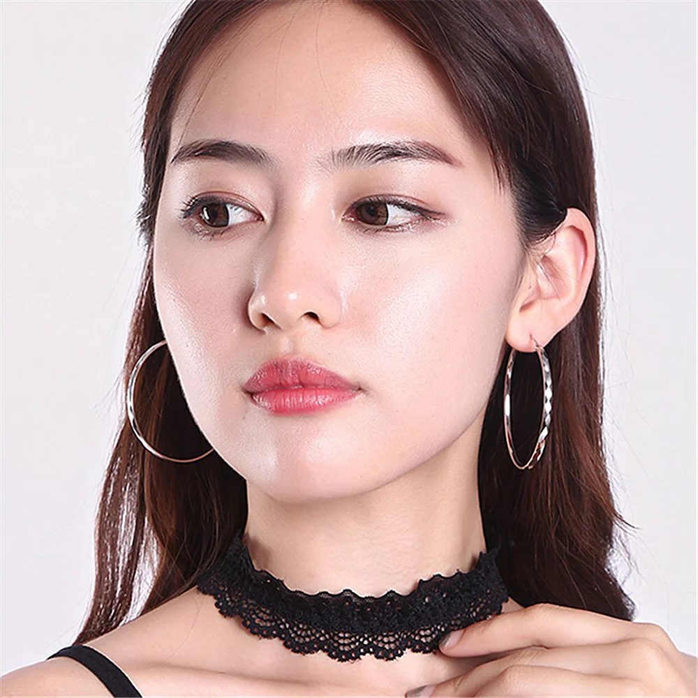 New 925 Sterling Silver Earrings Rhombus Pattern Fashion Big Earrings Dress Women Jewelry Gifts - Image 6