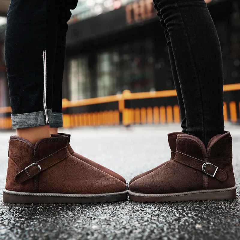 PUPUDA/зимние ботинки мужские модные удобные уличные Классические хлопковые ботинки парные ботинки без шнуровки повседневная обувь Большие размеры