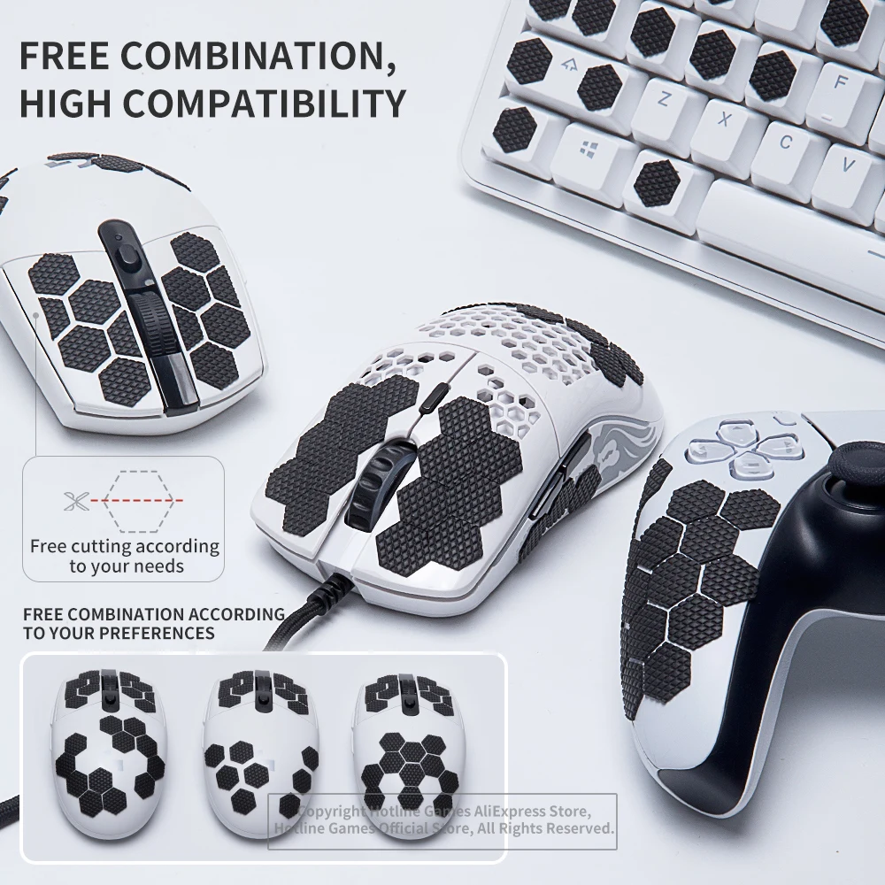 56 stück Hotline Spiele 2,0 Plus Hexagon Universal Maus Grip Band für Jede Gaming Maus Anti-Slip Band, freie Kombination