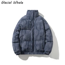 

GlacialWhale Down Jacket Men 2021 New Winter Fashion Jacket Coat Solid Windproof Oversized Hip Hop Streetwear Blue Jackets Mens