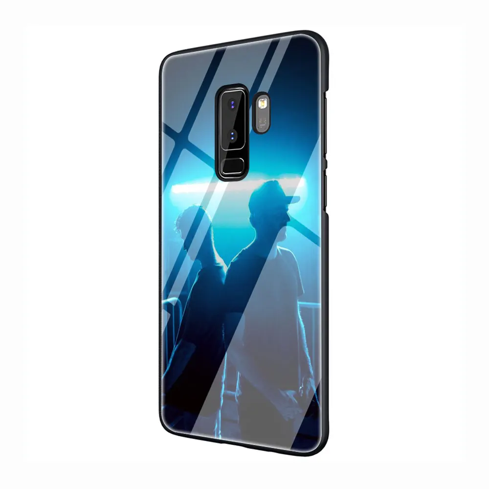 EWAU Chainsmokers закаленное Стекло Телефон чехол для Galaxy S7 edge S8 9 10 Plus, Note 8, 9, 10, A10 20 30 40 50 60 70 - Color: G10