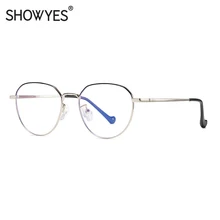SHOWYES, компьютерные очки, женские, Овальные, анти-синий светильник, блокирующие очки, негабаритные, против Blu Ray, экран, игровые, простые очки 028