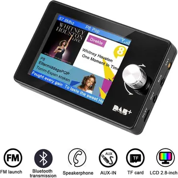 

2.8-inch Screen Mini DAB/DAB + Digital Car Bluetooth Radio Receiver Car Mounted FM Stereo Music Audio Receiver TFT LCD Screen