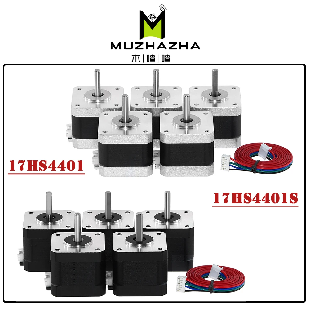 

5Pcs Usongshine Nema17 Stepper Motor 17HS4401S 1.5A Nema 17 42BYGH 17HS4401 4 Lead for 3D Printer XYZ CNC Engraver