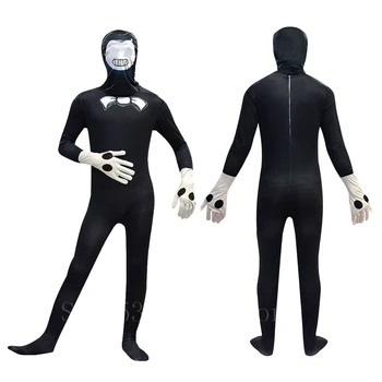 

Bendy and The Ink Machine Kids Halloween Cosplay Costumes Fancy Carnival Party Clothing Set Children Scary Game Jumpsuit Zentai