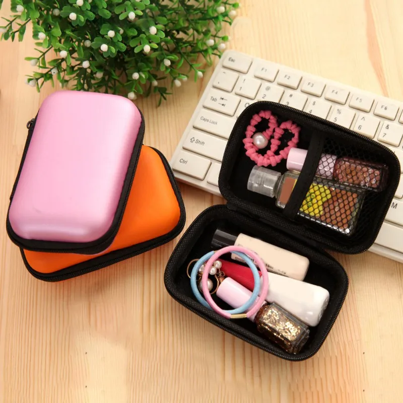 

EVA Material Large Capacity Solid Color Earphone Storage Bag Universal Earphone Storage Bag Data Cable Storage Bag