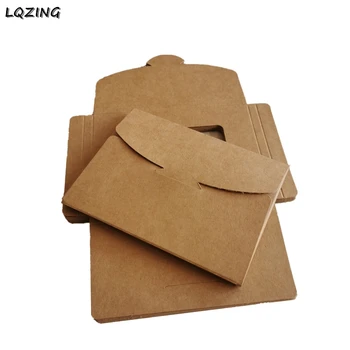 

20PCS/lot Vintage Blank Kraft Paper Bag DIY Multifunction Envelope postcard box Package paper Envelope With Window 145x105x8mm