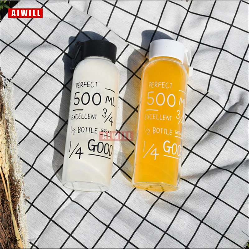 glass water bottle