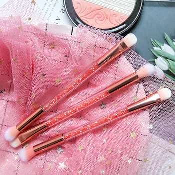 

Fairy Rainbow Crytal Transparent Handle Makeup Brushes Cosmetic Powder Blush Contour Brush Pink Eye Makeup Brush Beauty Tools