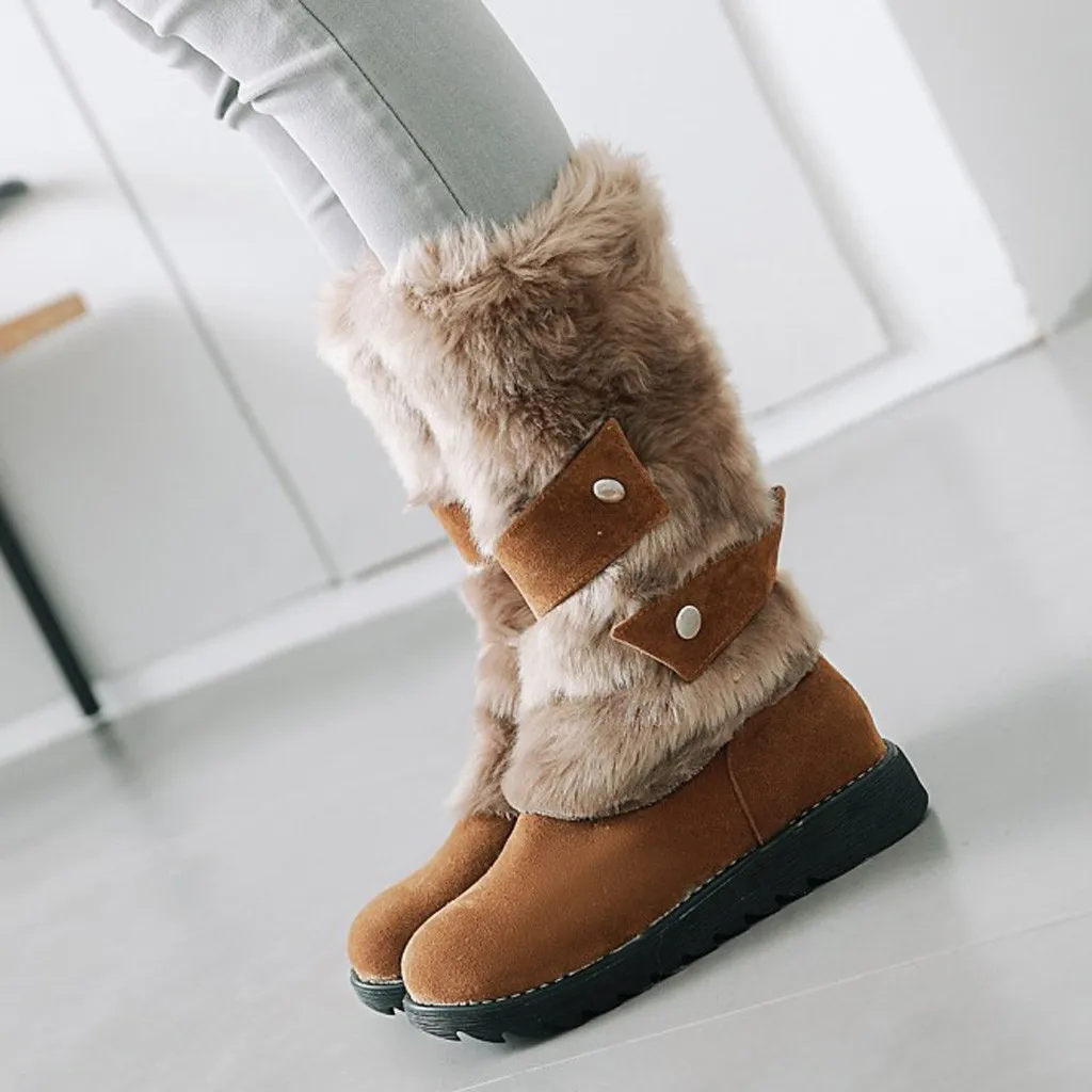 Зимние сапоги до колена; botas mujer invierno; коллекция года; женские зимние теплые сапоги; женские ботинки