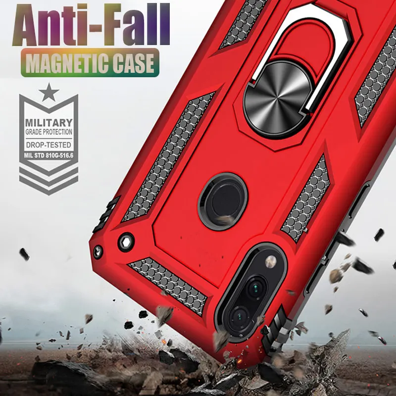 Luxury Magnetic Shockproof Car Ring Case On For Xiaomi Mi 9 SE Silicone Phone Redmi Note 7 Pro Bumper Soft |