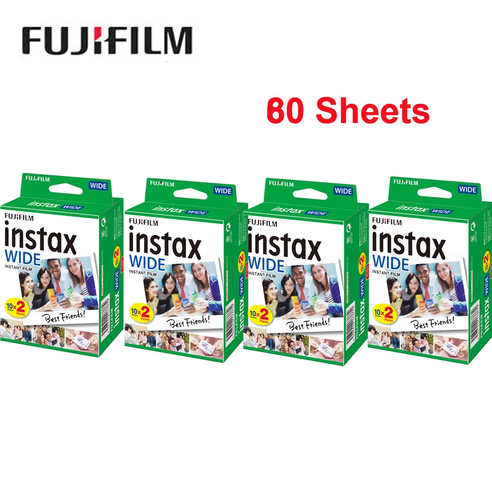 Fujifilm 20-200 листов пленка INSTAX WIDE 86*108 мм/3,4* 4.3in мгновенная пленка фотобумага для мгновенной камеры INSTAX WIDE300 - Цвет: 80 Sheets White