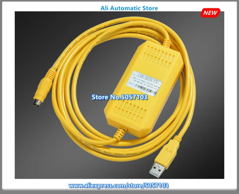 Изолированный FT232 USB-SC09-FX+ для FX2N 1N 1S FX3U программируемый кабель для загрузки данных