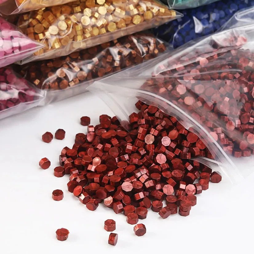 Description Picture 5 of item100Pcs/Bag Sealing Wax Vintage Stamp Beads for Envelope Wedding Invitation Card Multicolor Seal Tablet Scrapbooking Wax Beads