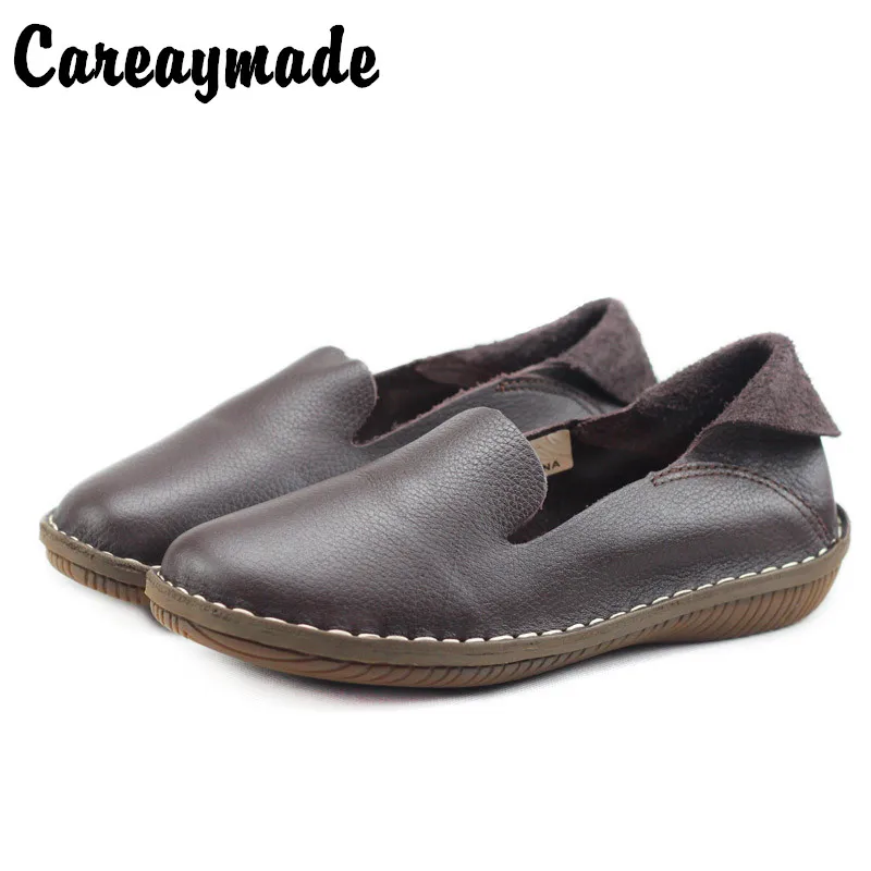 

Careaymade-Spring,Genuine leather shoes,pure handmade flat shoes,women the retro art mori girl shoes,Women fashion Cotton shoes