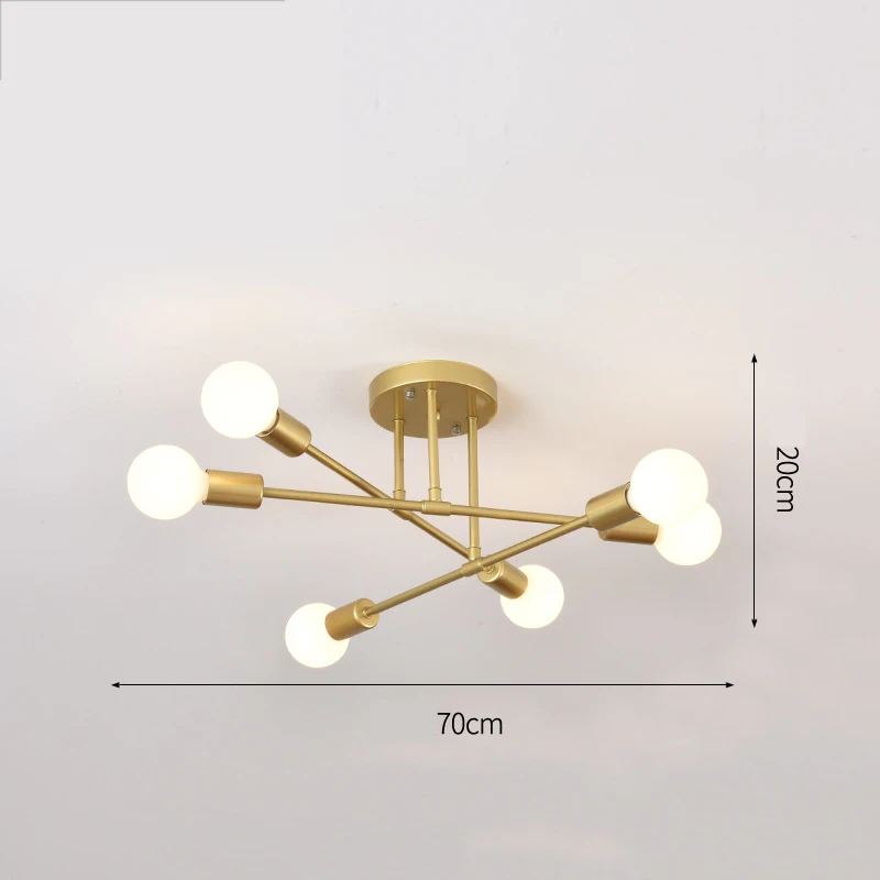 Modern Golden LED Ceiling Lights for Living Room Bedroom Interior E27 Metal Ceiling Lamp for Kitcen Bathroom Corridor 110-220V recessed ceiling Ceiling Lights