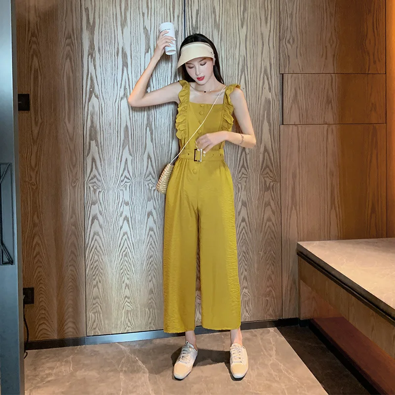 Прямые свободные брюки женские летние 2019 Новый стиль корейский стиль онлайн знаменитостей женское платье поколение полных Капри Sus