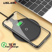 USLION USB C быстрое 10 Вт Беспроводное зарядное устройство для iPhone XS Max XR X Xiaomi Mi 9 samsung Быстрая зарядка для huawei P30 телефон зарядное устройство Pad